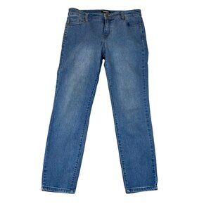 Buffalo Womens Jeans 10/30 Blue Denim Mid-Rise Stretch Straight Ankle Grazer